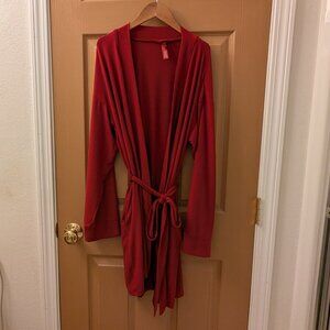 Skims Soft Lounge Robe - Red - Medium